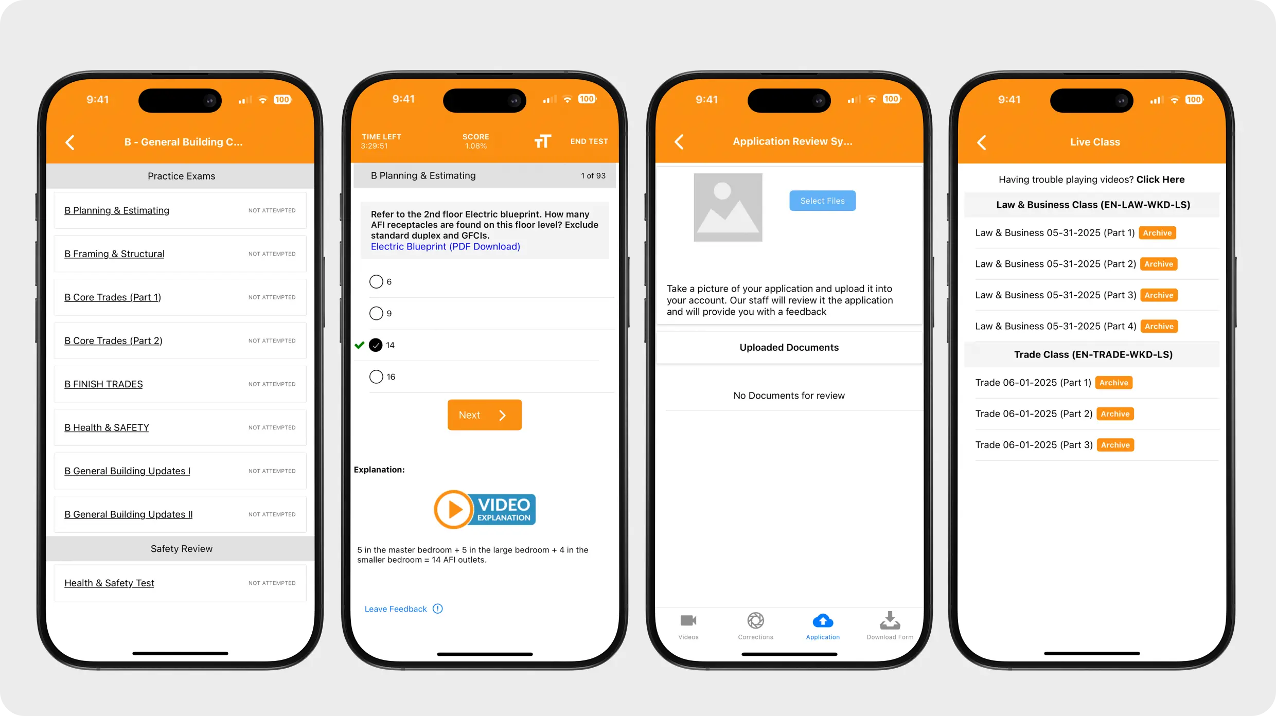 Instructor guiding contractor license exam preparation