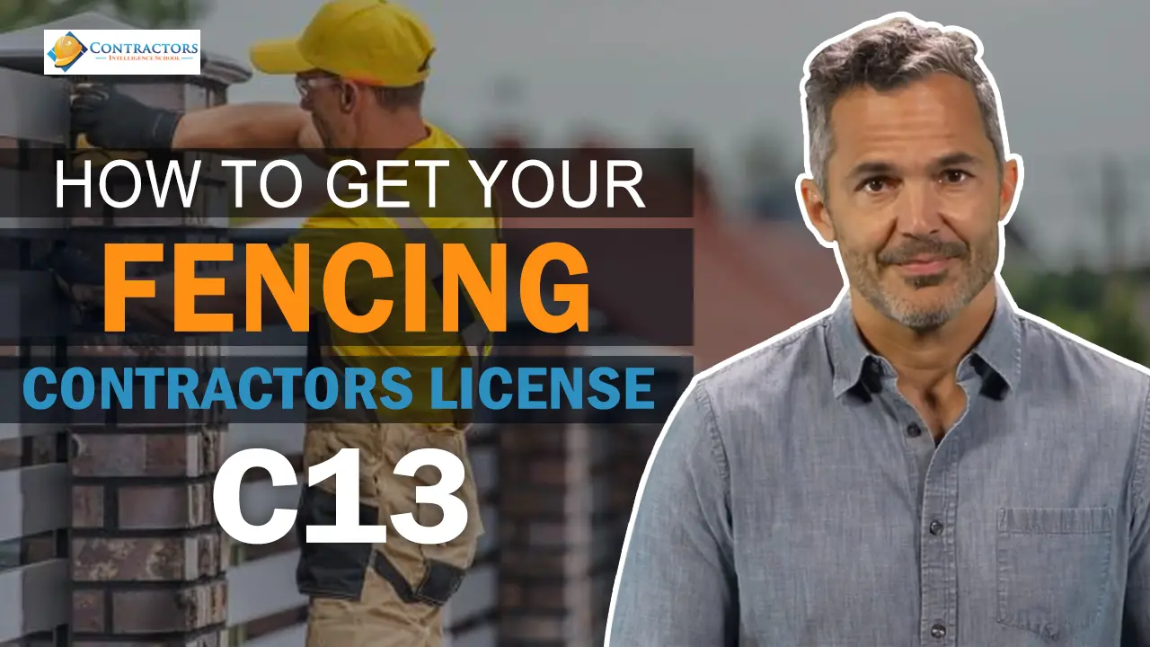 Watch information on how to get a fencing contractors license