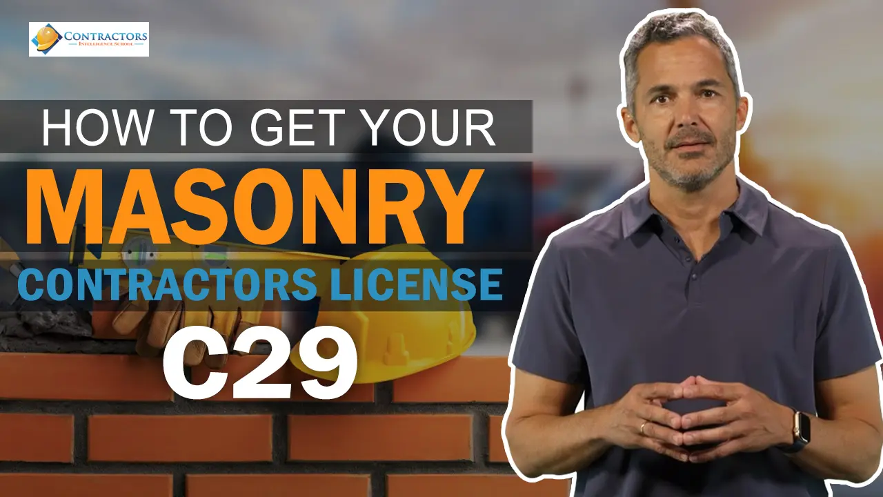 Watch information on how to get a masonry contractors license