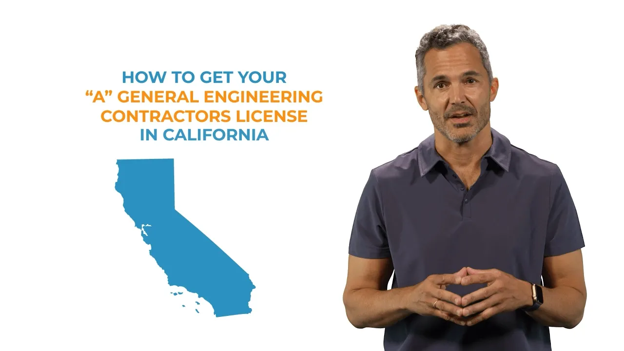 Watch information on how to get a general engineering contractors license