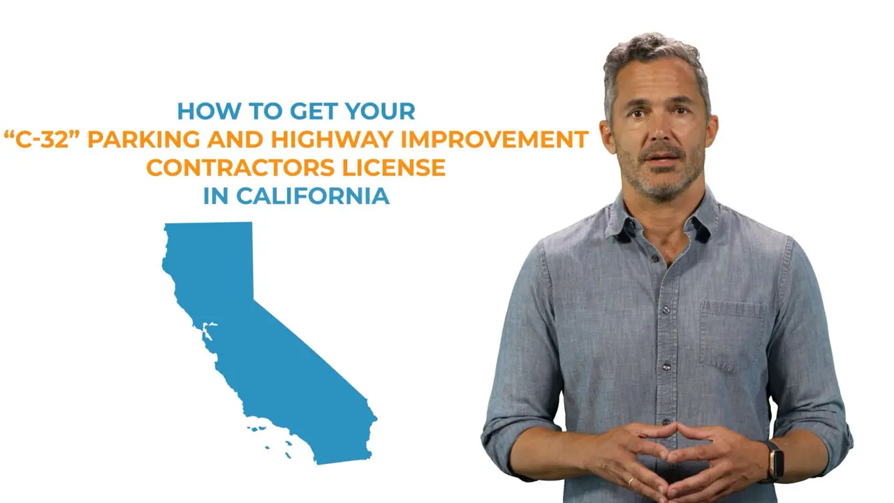 Watch video on how to get a parking and highway improvement contractors license