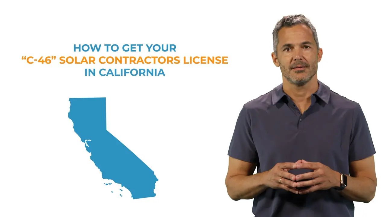 Watch video on how to get a solar contractors license