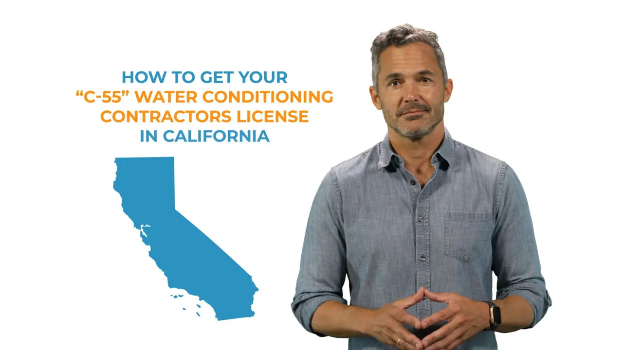 Watch video on how to get a water conditioning contractors license