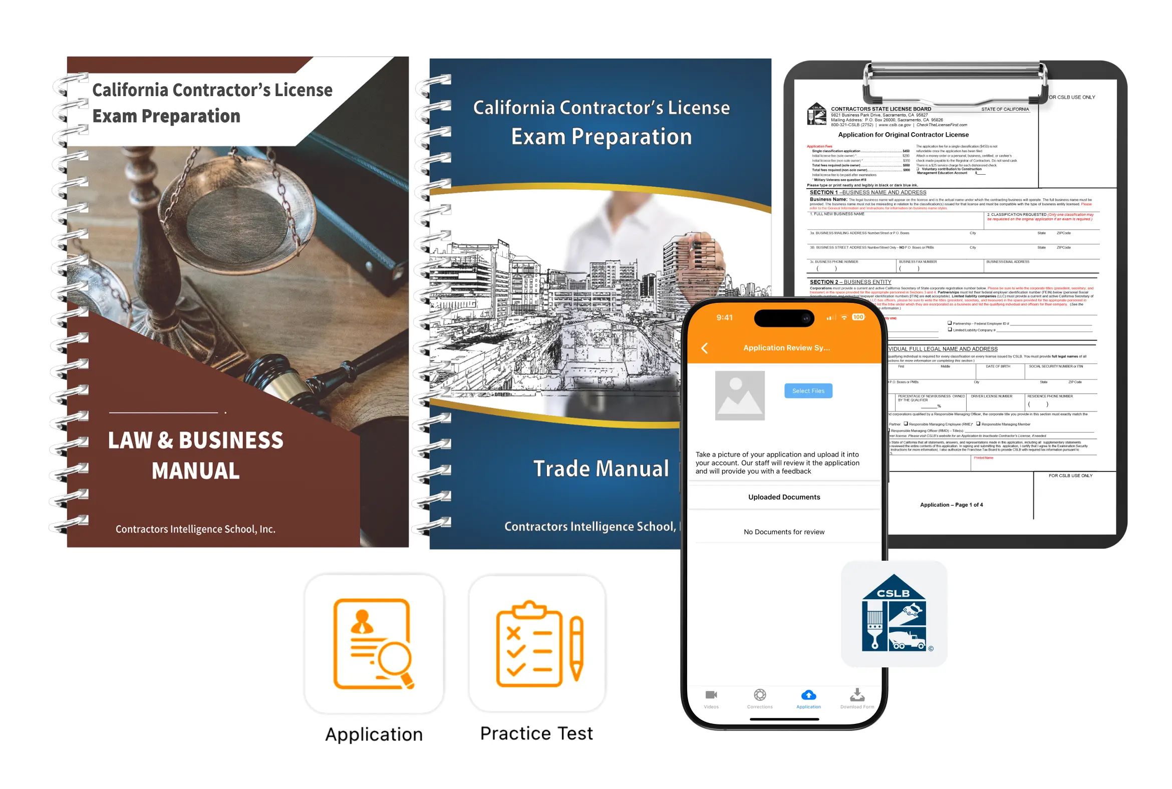Home study course materials and books