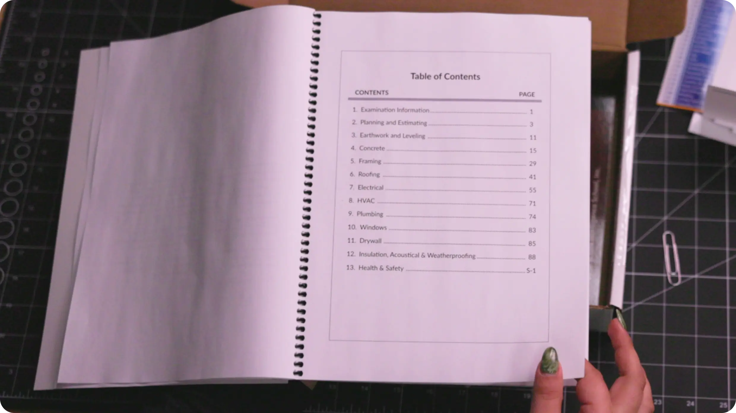 Learning materials spread on desk