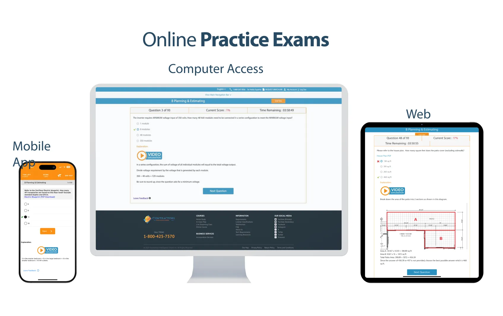 Student reviewing course materials