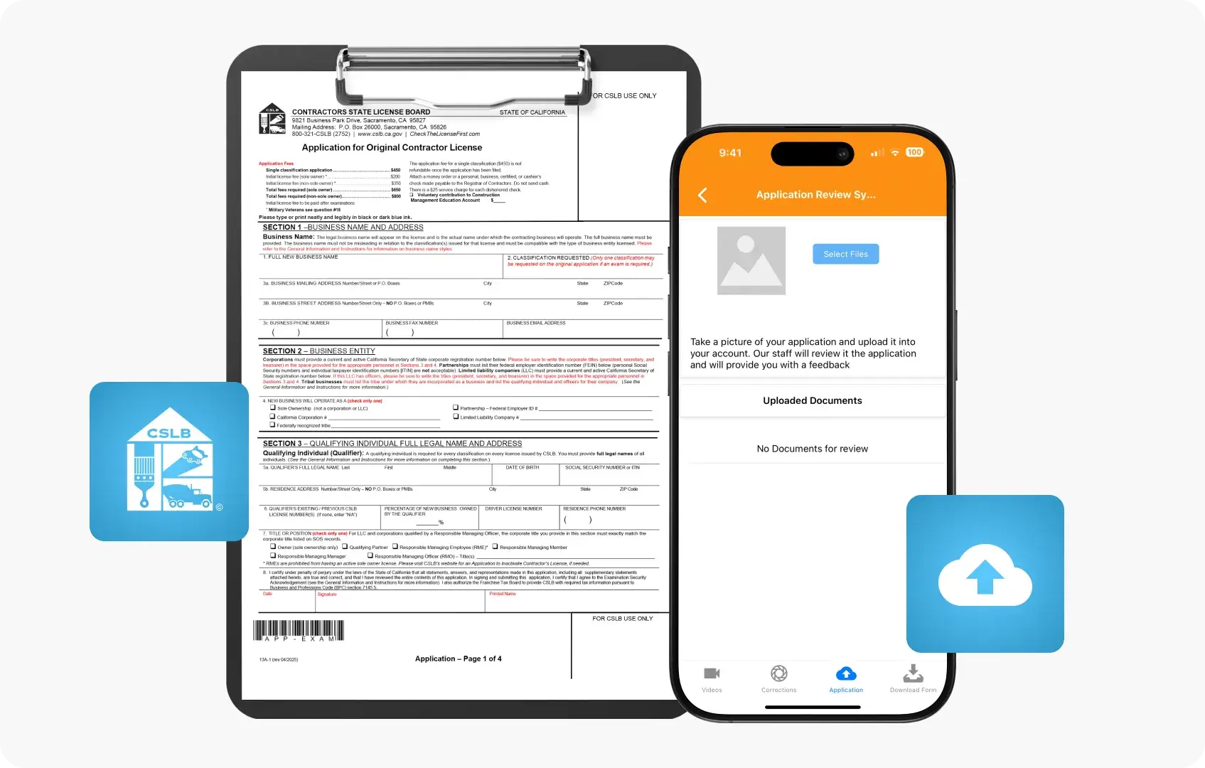 CSLB application preparation tools and support