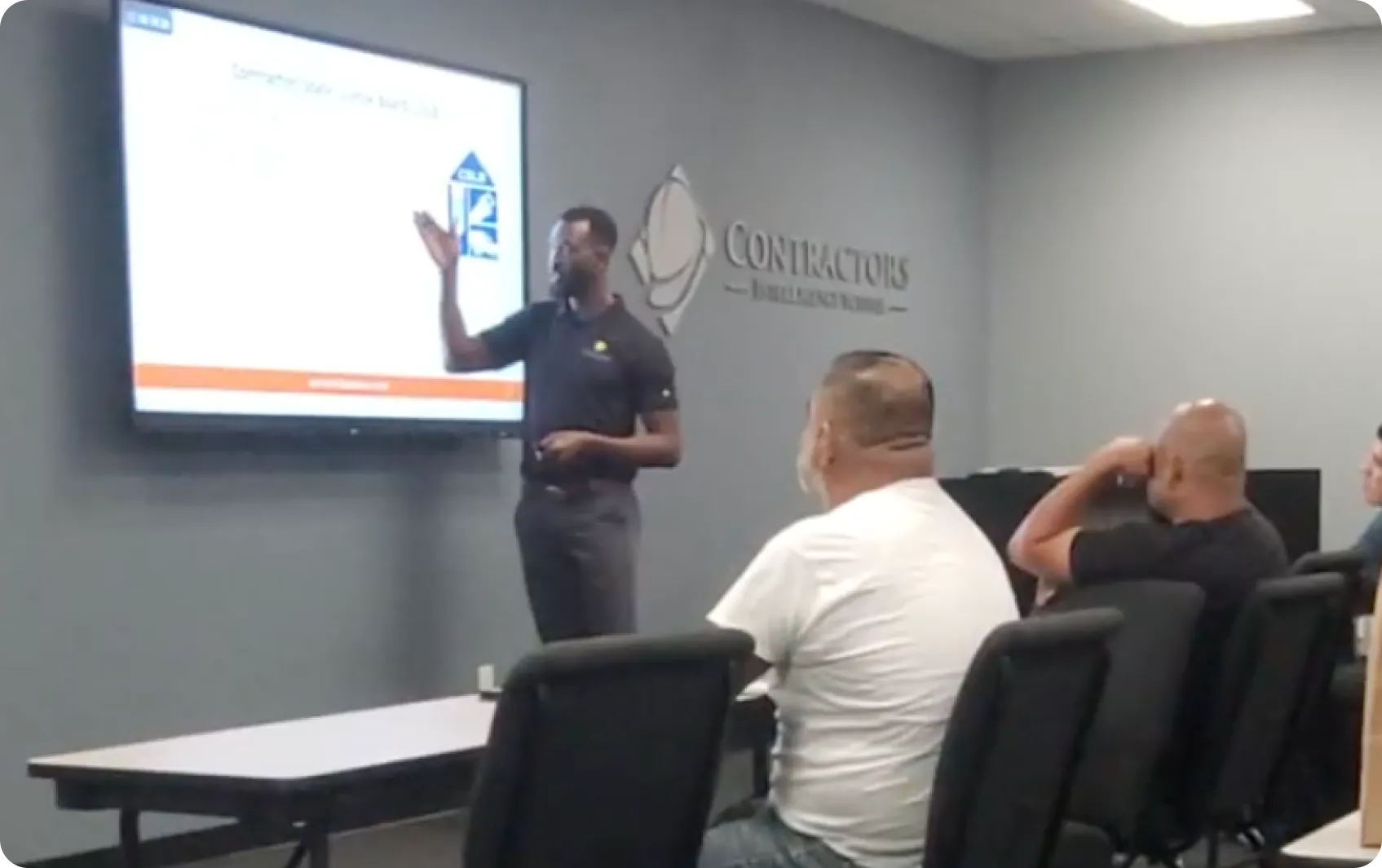 In-class contractors license preparation course students in session slide 5