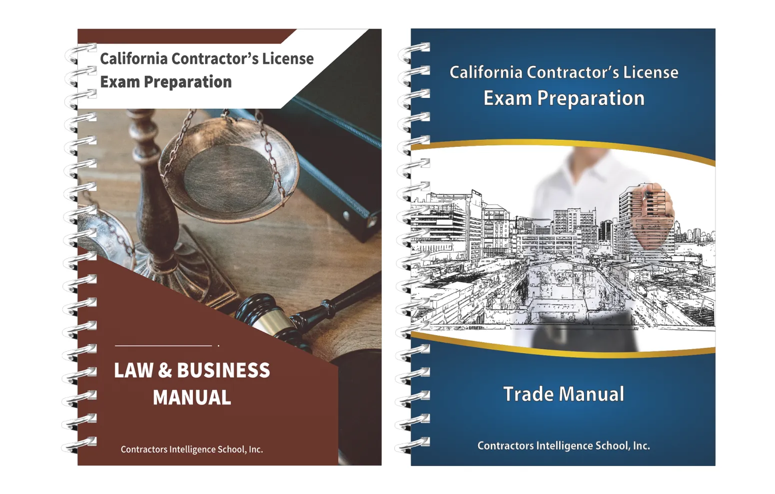 Printed study manuals for Law & Trade preparation