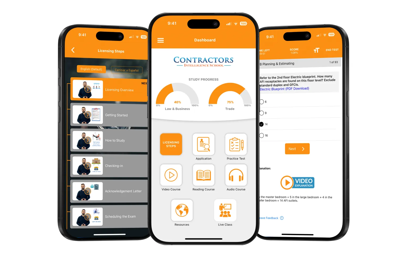 Mobile app and multi-device access for course materials