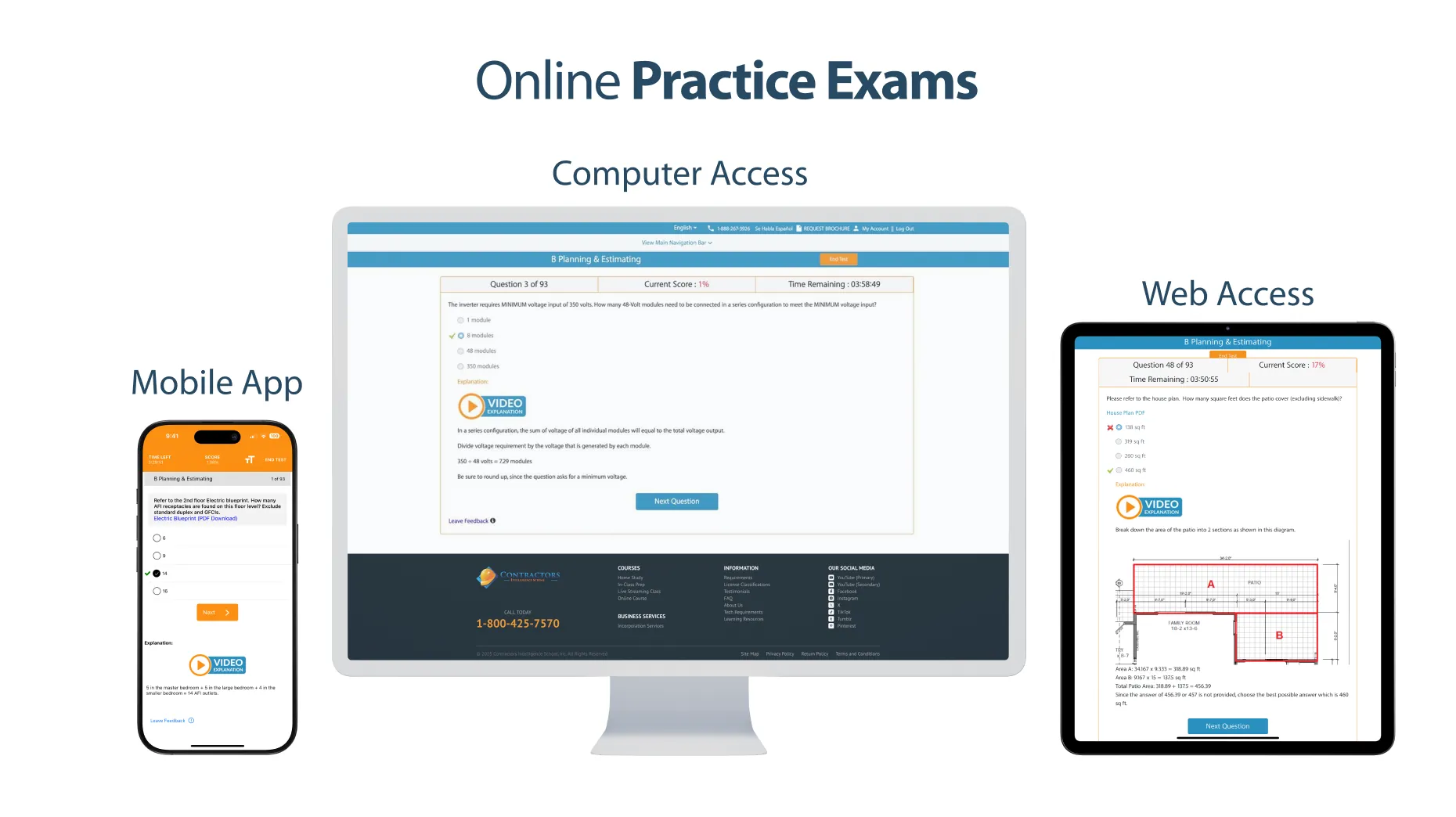 Students practicing exam preparation