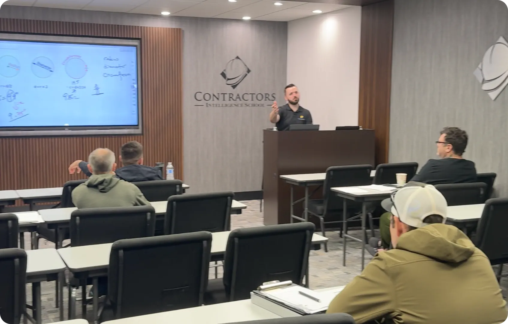 Student asking question in classroom