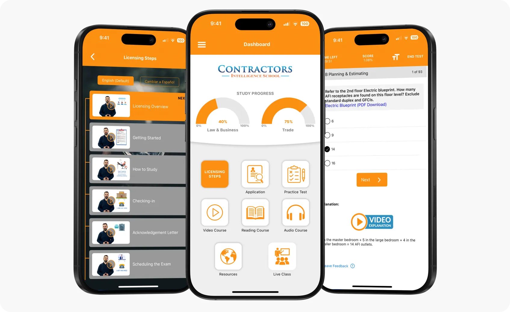 Mobile app study and practice