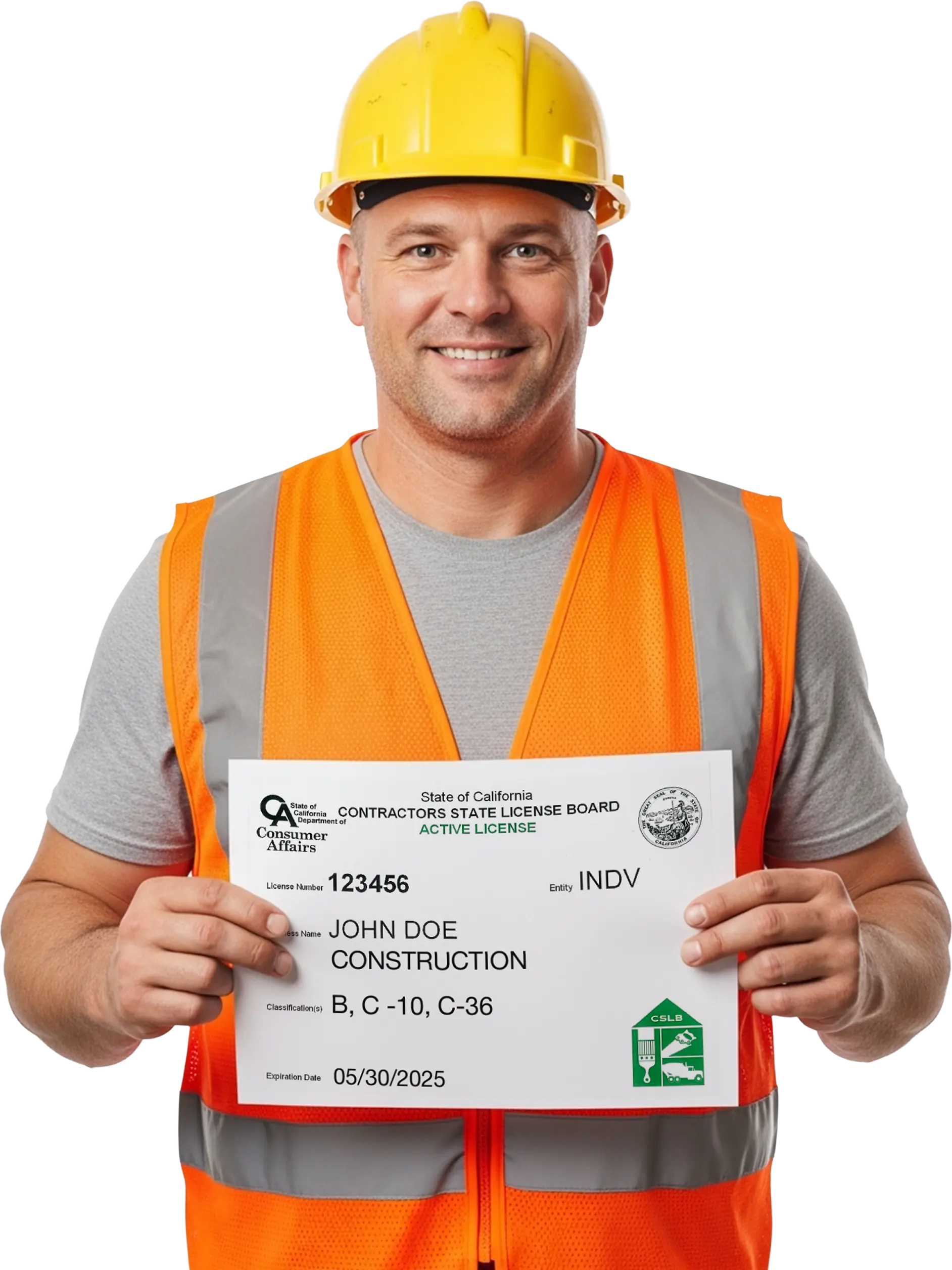 Licensed contractor certification badge