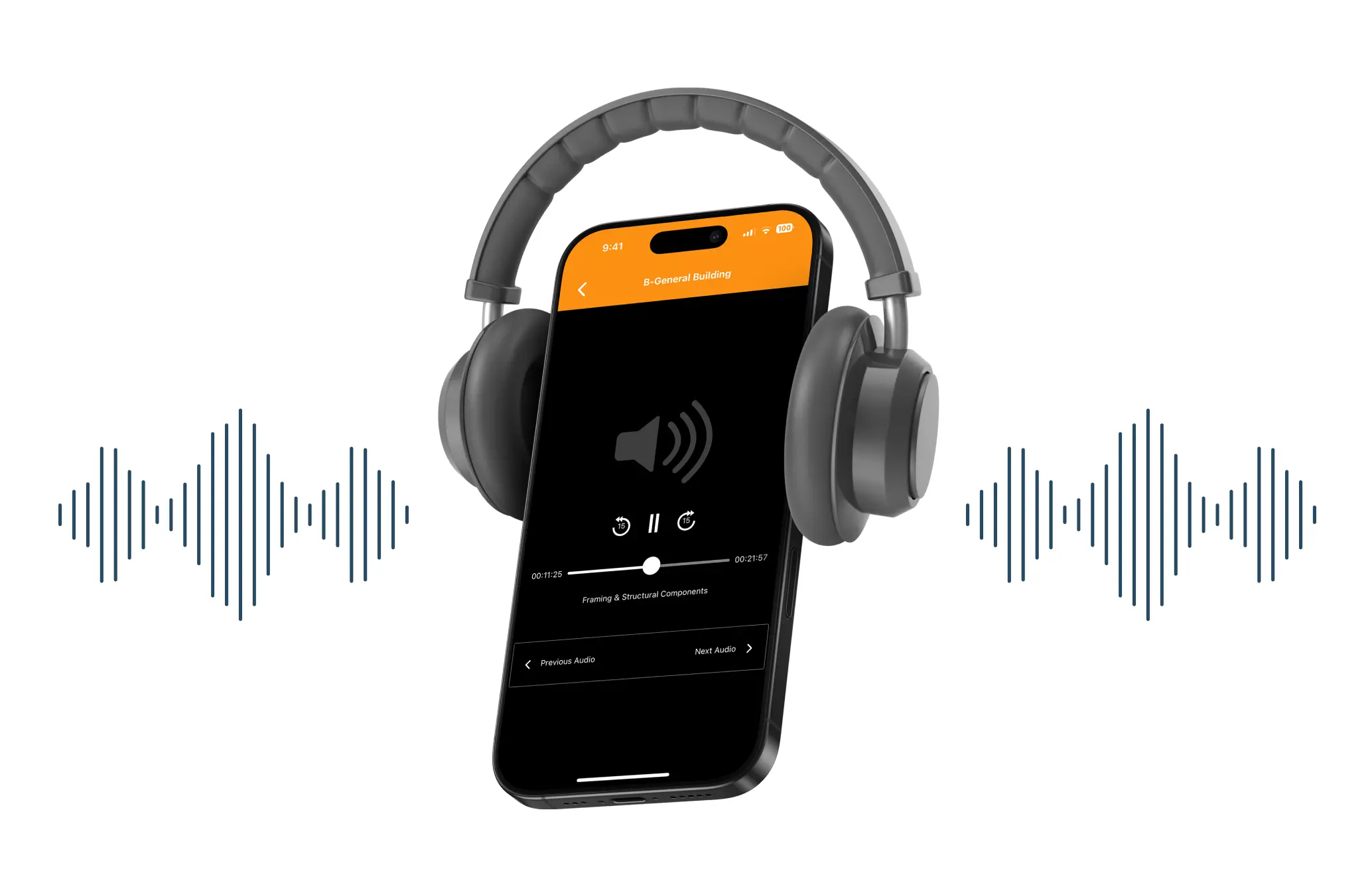 Online audio streaming lessons for contractor license exam preparation