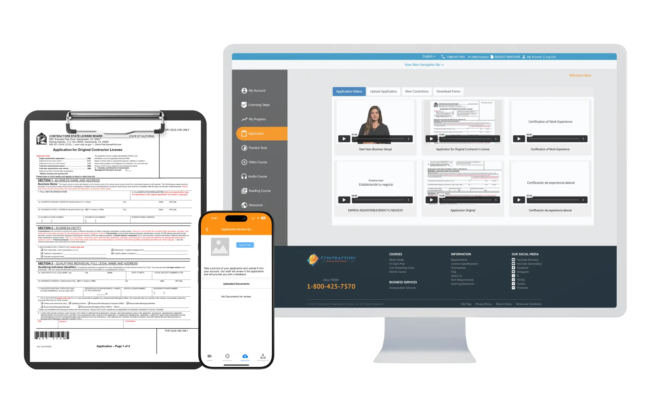 iApplication Prep Tool for preparing CSLB contractor license application