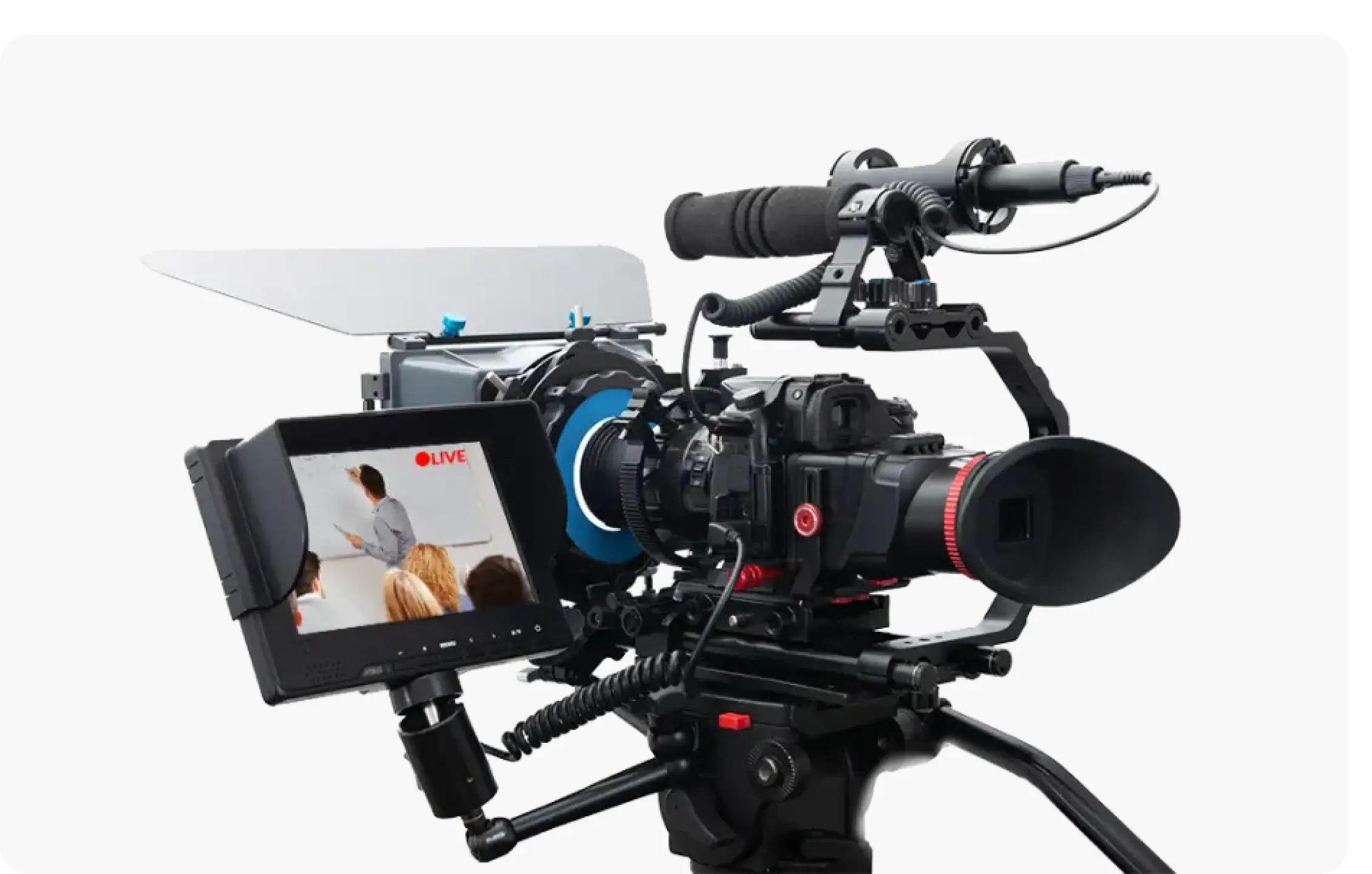 High quality live streaming classroom setup with multiple cameras